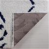 La Dole Rugs® Shaggy Kenitra Abstract Area Rug - 4' x 6' - White/Blue