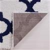 La Dole Rugs® Shaggy Fes Abstract Big Runner - 3' x 10' - Dark Blue/White