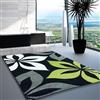 La Dole Rugs®  Floral European Rectangular Area Rug - 3' x 10' - Black/Grey