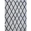 La Dole Rugs®  Geometric Trellis Area Rug - 5' x 8' - Ivory/Dark Grey