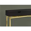 Monarch Accent Table - Console Cappuccino and Gold - 42-in