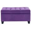 !nspire Velvet Tufted Storage Ottoman - 36-inx 18-in - Purple