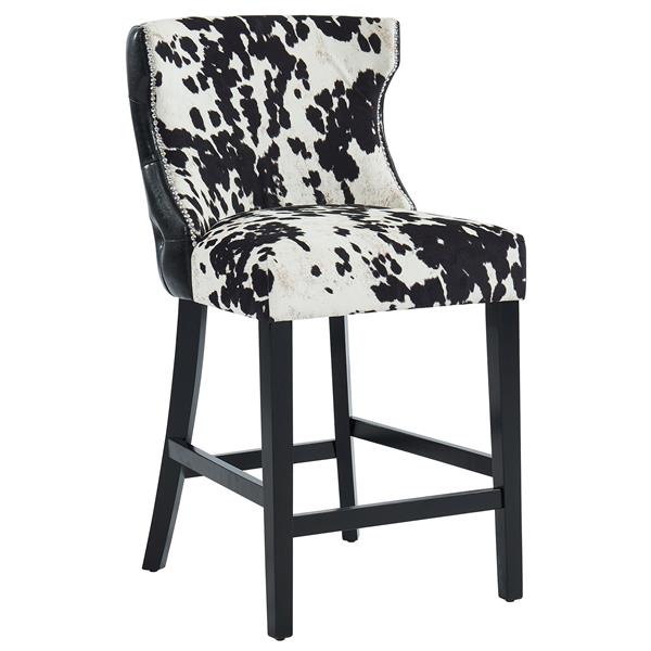 Nspire Faux Cowhide Counter Stool, Cowhide Print Bar Stools