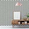 Tempaper Mosaic Scallop Wallpaper - Black/Cream - 56 sq. ft.