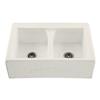 Reliance Appalachian Double Sink - 22.25-in x 8-in - 4 Holes - Biscuit