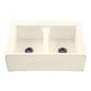 Reliance Appalachian Double Sink - 22.25-in x 8-in - 4 Holes - Off-White