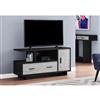 Monarch TV Stand with Storage - 47.25-in x 23.75-in - Black/Gray