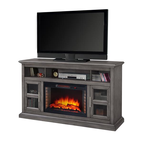 Tv Stand Electric Fireplace Dark Grey, Tv Stand Fireplace Canada