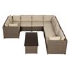 Think Patio Chambers Bay Conversation Set with Cushions - Tan - 9-piece