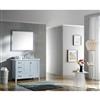 Ariel Cambridge 43-in Grey Right Offset Single Sink Bathroom Vanity with Carrera White Natural Marble Top