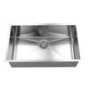 Elegant Stainless Single Undermount Sink - 34-in - Stainless Steel