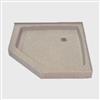 The Marble Factory NEO Angle Shower Base - 42-in x 42-in - Irish Cream