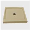 The Marble Factory Single Shower Base with Centre Drain - 32-in x 32-in - Solid Bone