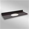 The Marble Factory 61-in x 22-in Bathroom Vanity Top with Oval Sink - Espresso