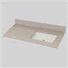The Marble Factory 49-in x 22-in Bathroom Vanity Top with Square Sink - Irish Cream