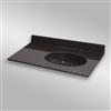 The Marble Factory 37-in x 22-in Bathroom Vanity Top with Integral Sink - Espresso