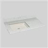 The Marble Factory 37-in x 22-in Bathroom Vanity Top with Undermount Sink - Willow Mist
