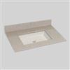 The Marble Factory 37-in x 22-in Bathroom Vanity Top with Square Sink - Irish Cream