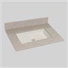 The Marble Factory 31-in x 22-in Bathroom Vanity Top with Square Sink - Irish Cream