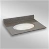 The Marble Factory 31-in x 22-in Bathroom Vanity Top with Undermount Oval Sink - Carioca Stone