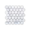 JL Tile Carrara Marble Mosaic - Hexagon Pattern - 5/Box - 12-in x 12-in
