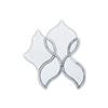 JL Tile Marble Tile - White Carnation Pattern - 5/Box - 8-in x 9-in