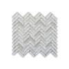 JL Tile Glass Chevron Blend Mosaic Tile- 5/Box - 10.5-in x 11.6-in