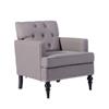 Homycasa Patten Tufted Upholstered Accent Chair Wood Legs - Grey