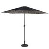 Northlight Patio Umbrella with Hand Crank & Tilt - Black/Tan Swirl
