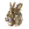Northlight Bunny Parents and Son with Flower Necklace and Scarf Figures