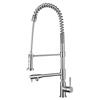 Whitehaus Collection Flexible Pull Down Spray Kitchen Faucet - Polished Stainless
