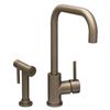 Whitehaus Collection Kitchen Faucet with Side Sprayer - Brushed Nickel