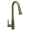 Whitehaus Collection Single Handle Kitchen Faucet with Pull-Down Sprayer - Nickel