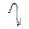 Whitehaus Collection Single Handle Kitchen Faucet with Pull-Down Sprayer - Chrome