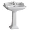Whitehaus Collection Traditional Pedestal Sink - White