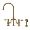 Whitehaus Collection Bridge Faucet with Side Spray - Brass