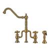 Whitehaus Collection Bridge Faucet with Side Spray - Brass