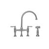 Whitehaus Collection Kitchen Faucet with Matching Side Spray - Chrome