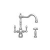 Whitehaus Collection Kitchen Faucet with Matching Side Spray - Chrome