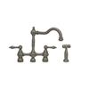 Whitehaus Collection Bridge Faucet with Side Spray - Nickel
