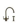 Whitehaus Collection Kitchen Faucet with Matching Side Spray - Nickel
