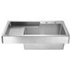 Whitehaus Collection Drop in Utility Sink with Drainboard - Stainless steel