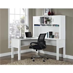 Ameriwood Home Princeton L-Shaped Desk White 