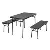 Cosco 3-Piece Set Folding Table and 2 Benches - Black