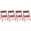 Cosco Kids Folding Chair - Red Plastic - Set of 4
