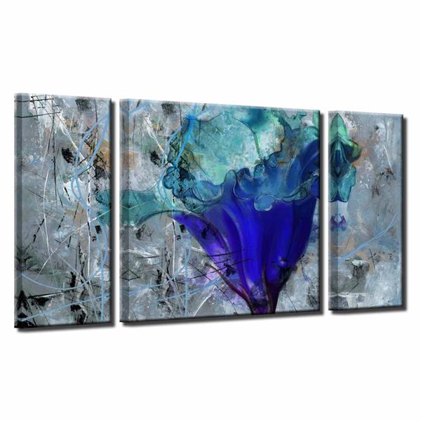 Ready2hangart Wall Art Abstract Petals Canvas 3 Panel Set 30 In X 54 Lowe S Canada - Panel Canvas Wall Art Canada