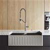 en-CA Oxford Slotted Stainless Steel 30-in Sink with accessories- Livingston Faucet and Soap Dispenser