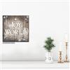 Ready2HangArt Wall Art Christmas Joy to World Canvas 20-in x 20-in- Brown