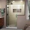 DreamLine Unidoor-X Shower Door - 72.5-in x 72-in - Satin Black