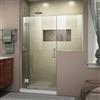 DreamLine Unidoor-X Frameless Shower Door - 56.5-in x 72-in - Nickel